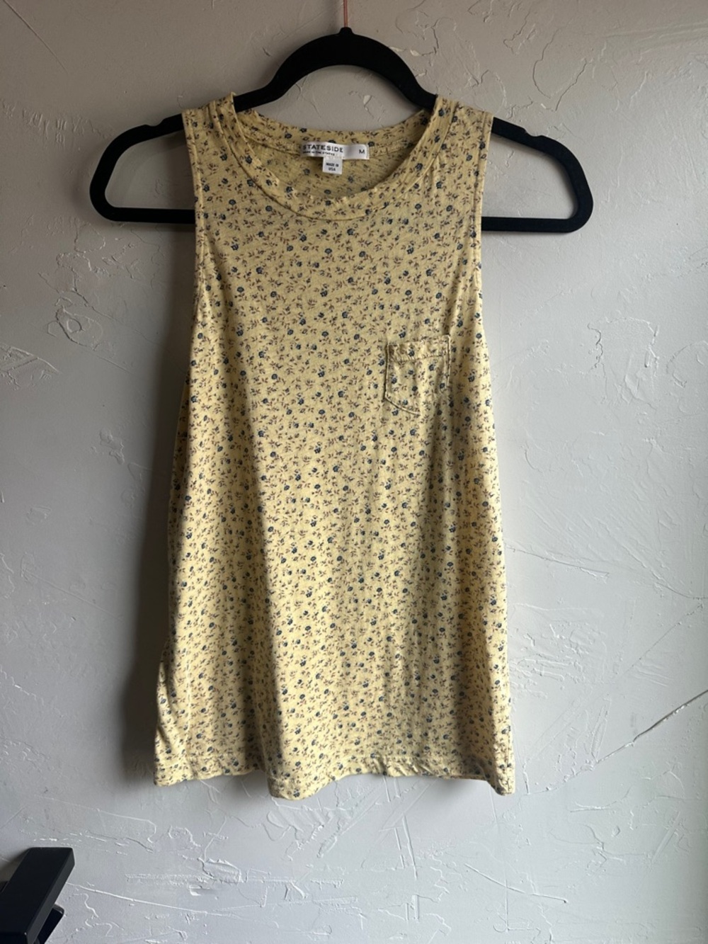 Stateside Floral Tank Made in USA Supima Cotton Soft‎ Girl Cottagecore Sz M